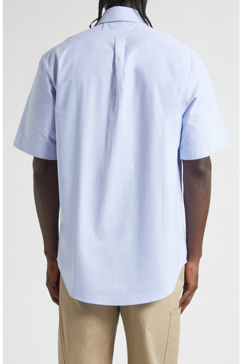 Short Sleeve Cotton Oxford Button-Down Shirt, Alternate, color, BABY BLUE