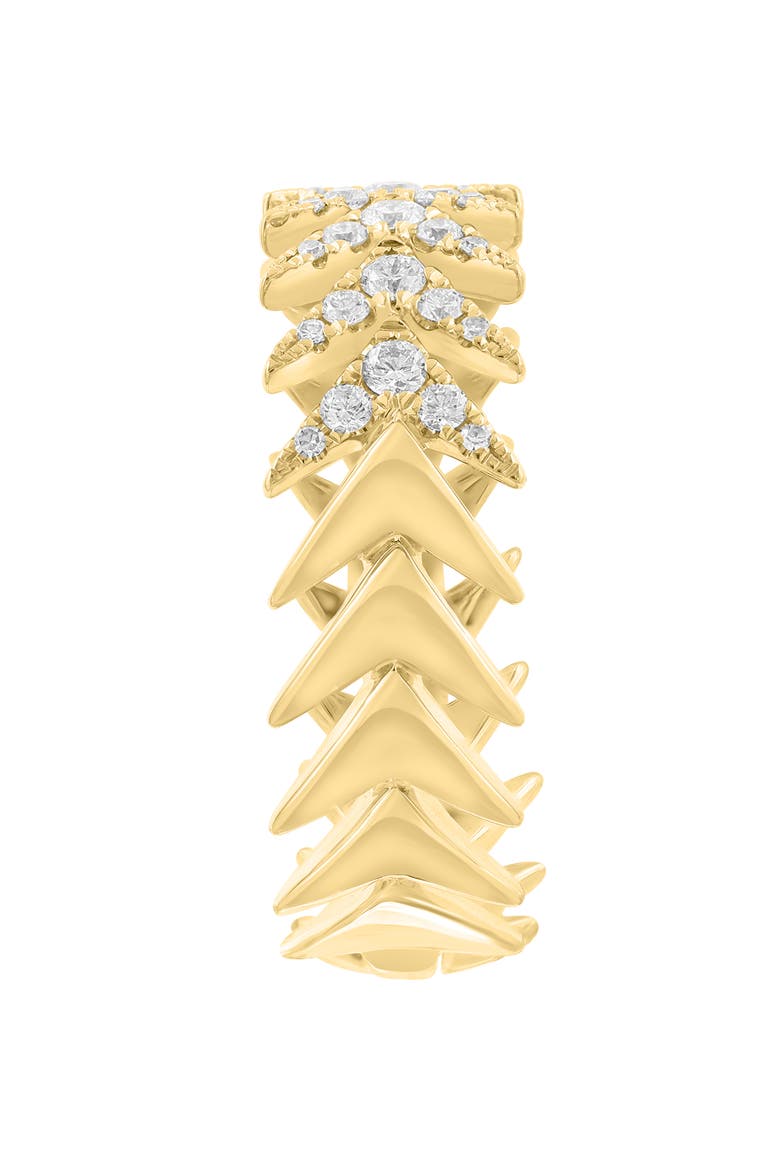 Diamond Jagged Band Ring, Alternate, color, GOLD