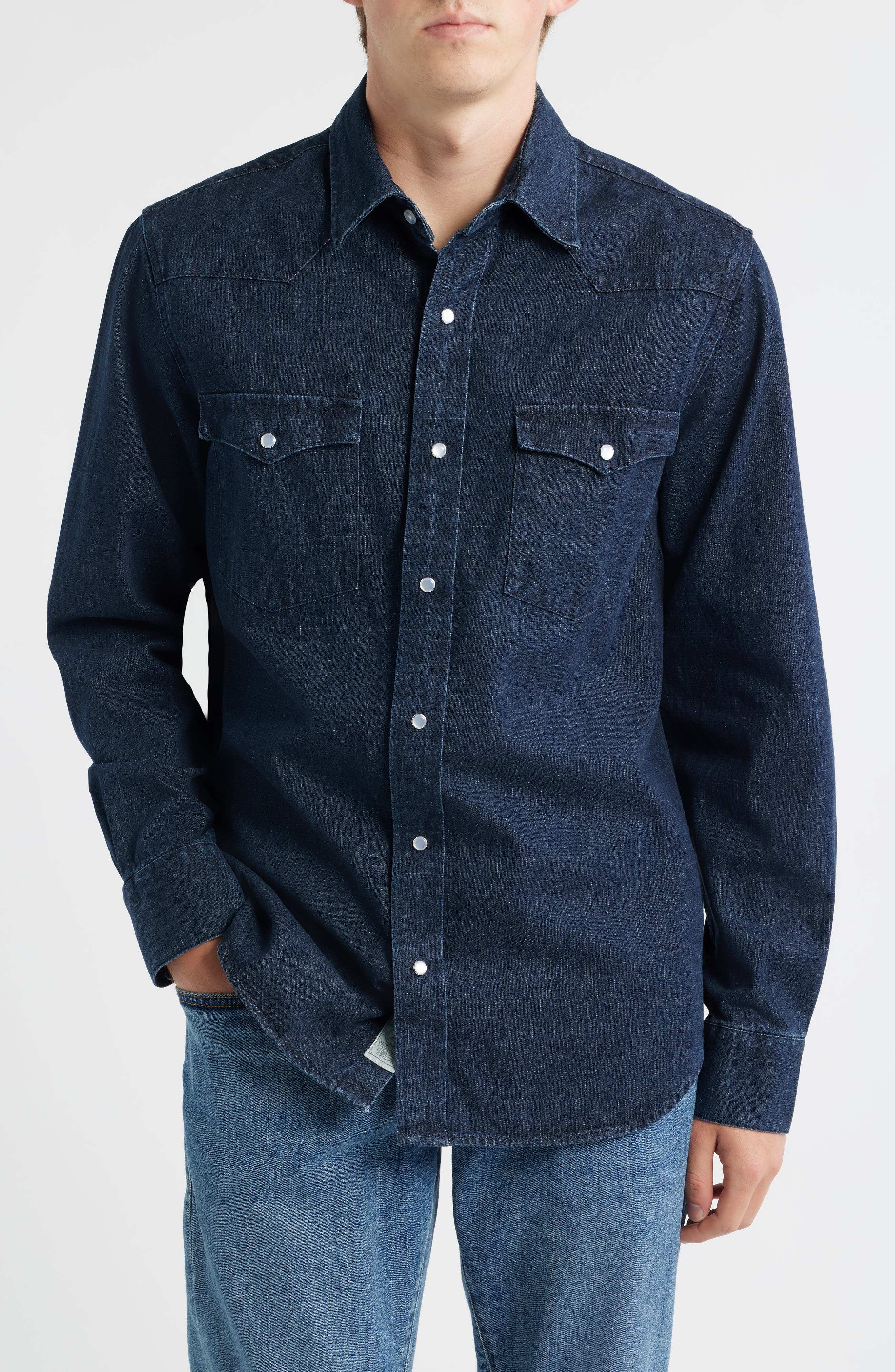 Cotton Denim Western Shirt