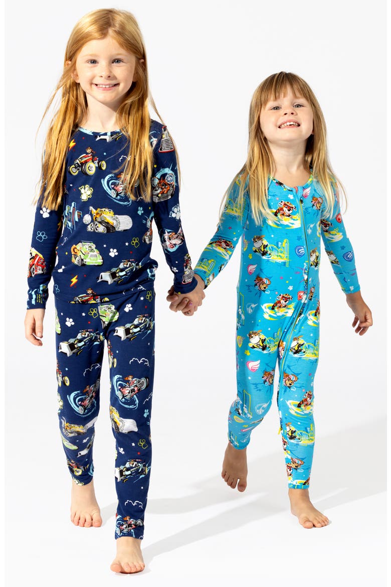 Paw Patrol Fitted Convertible One-Piece Pajamas, Alternate, color, BLUE