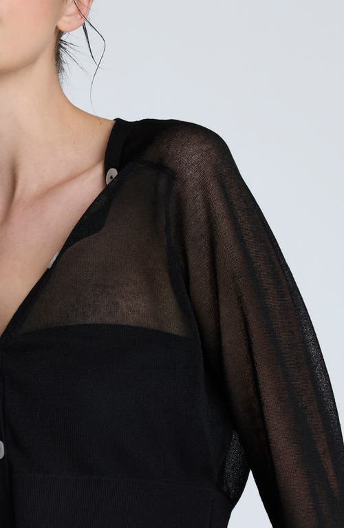Kenneth Cole Cropped Cardigan With Saddle Shoulders