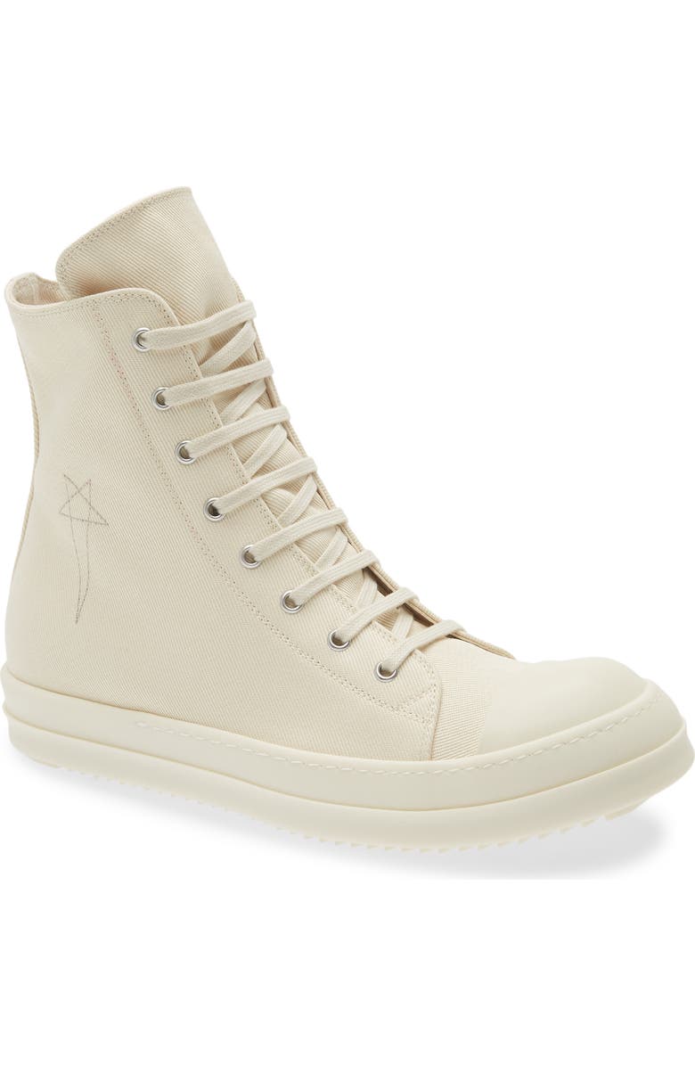 Rick Owens DRKSHDW High Top Sneaker, Main, color, Milk/ Pearl/ Milk/ Milk