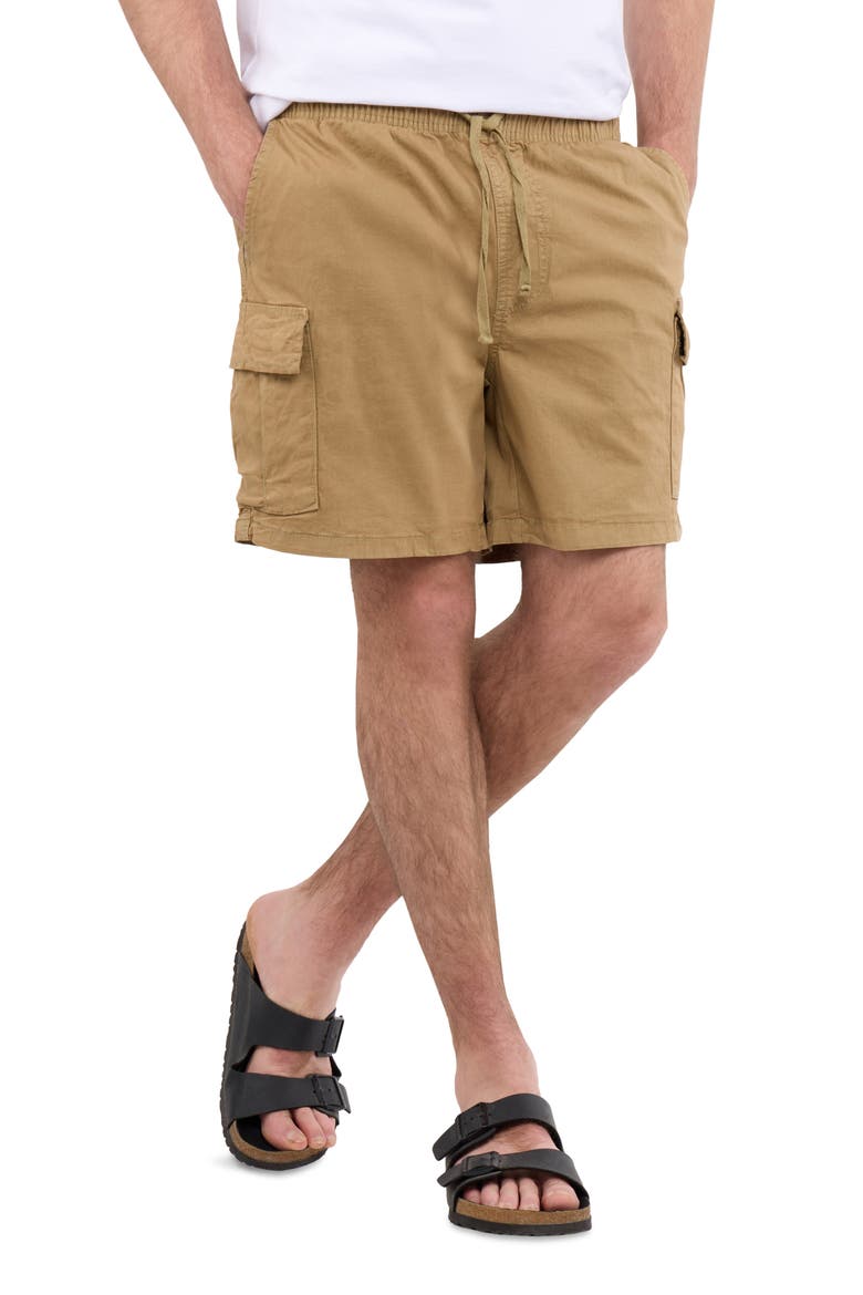 6-Inch Pull-On Cotton Shorts, Alternate, color, WOOD