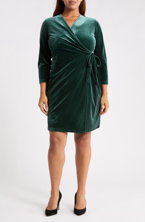 Velvet Wrap Dress