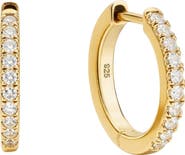 GABI RIELLE Classic Cubic Zirconia Mini Hoop Earrings