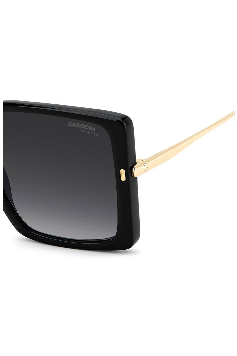57mm Rectangular Sunglasses, Alternate, color, BLACK GOLD/ DARK GREY