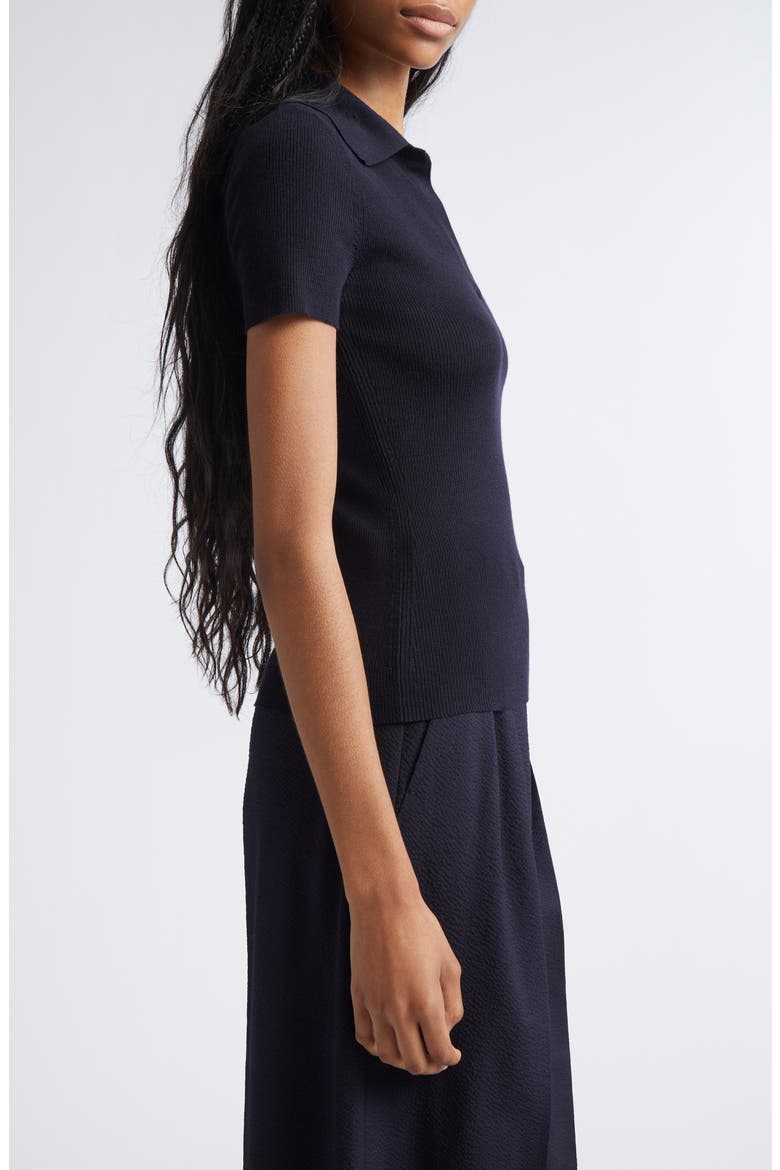 Albero Virgin Wool Rib Polo Sweater, Alternate, color, ULTRAMARINE