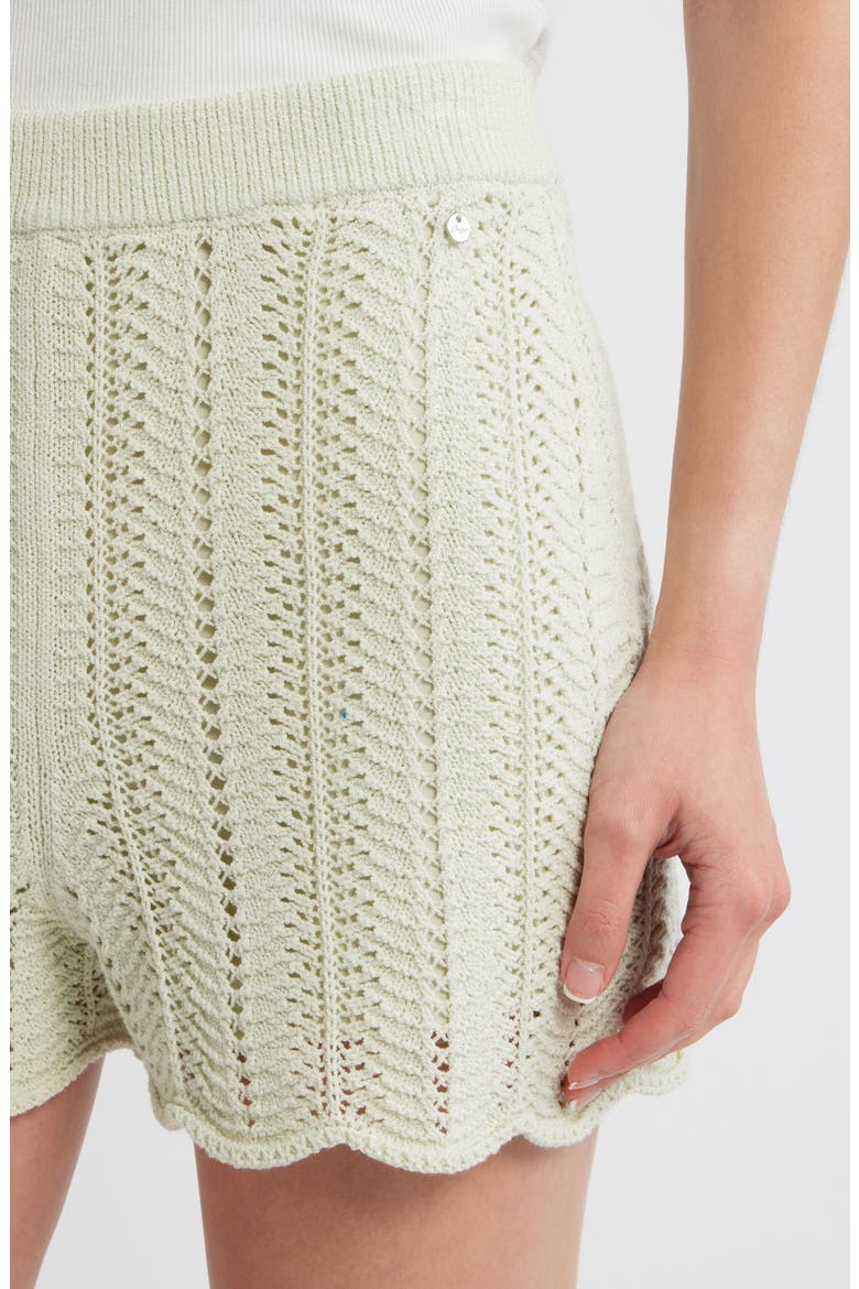 Wave Knit Shorts, Alternate, color, GUAVA LEAF
