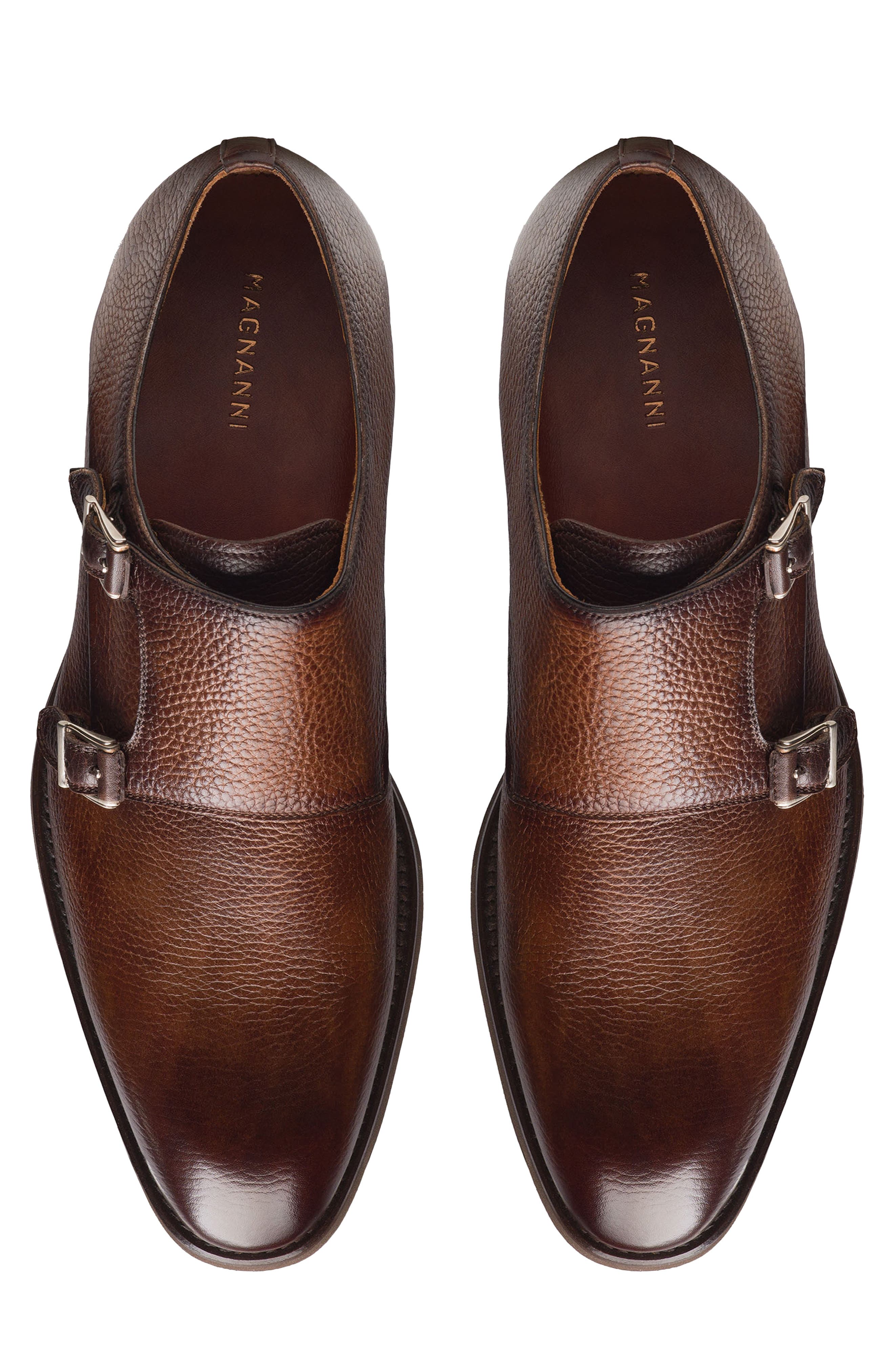 Omnia Double Monk Strap Shoe, Alternate, color, TABACO