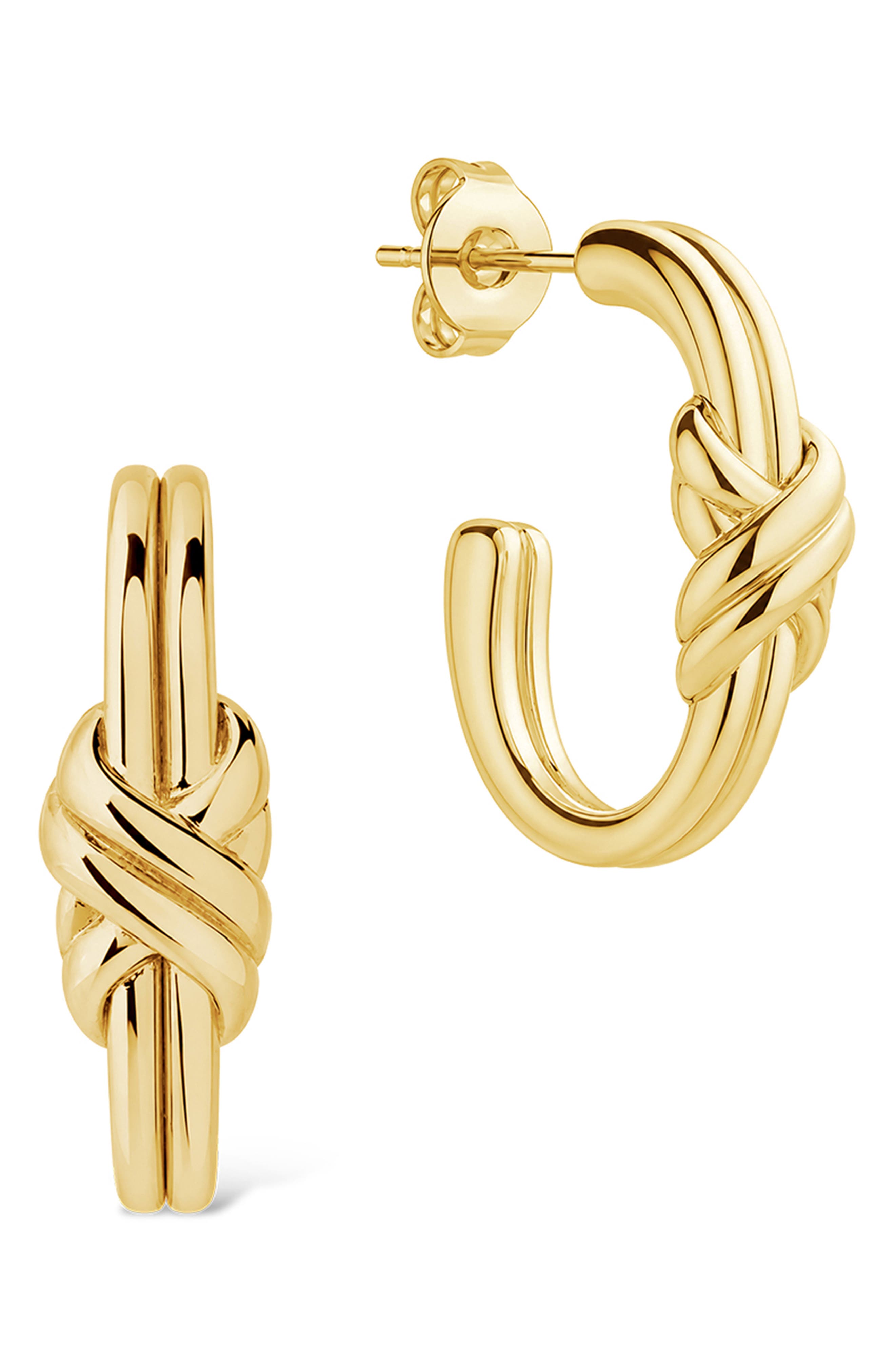 Bold Crossover Hoop Earrings