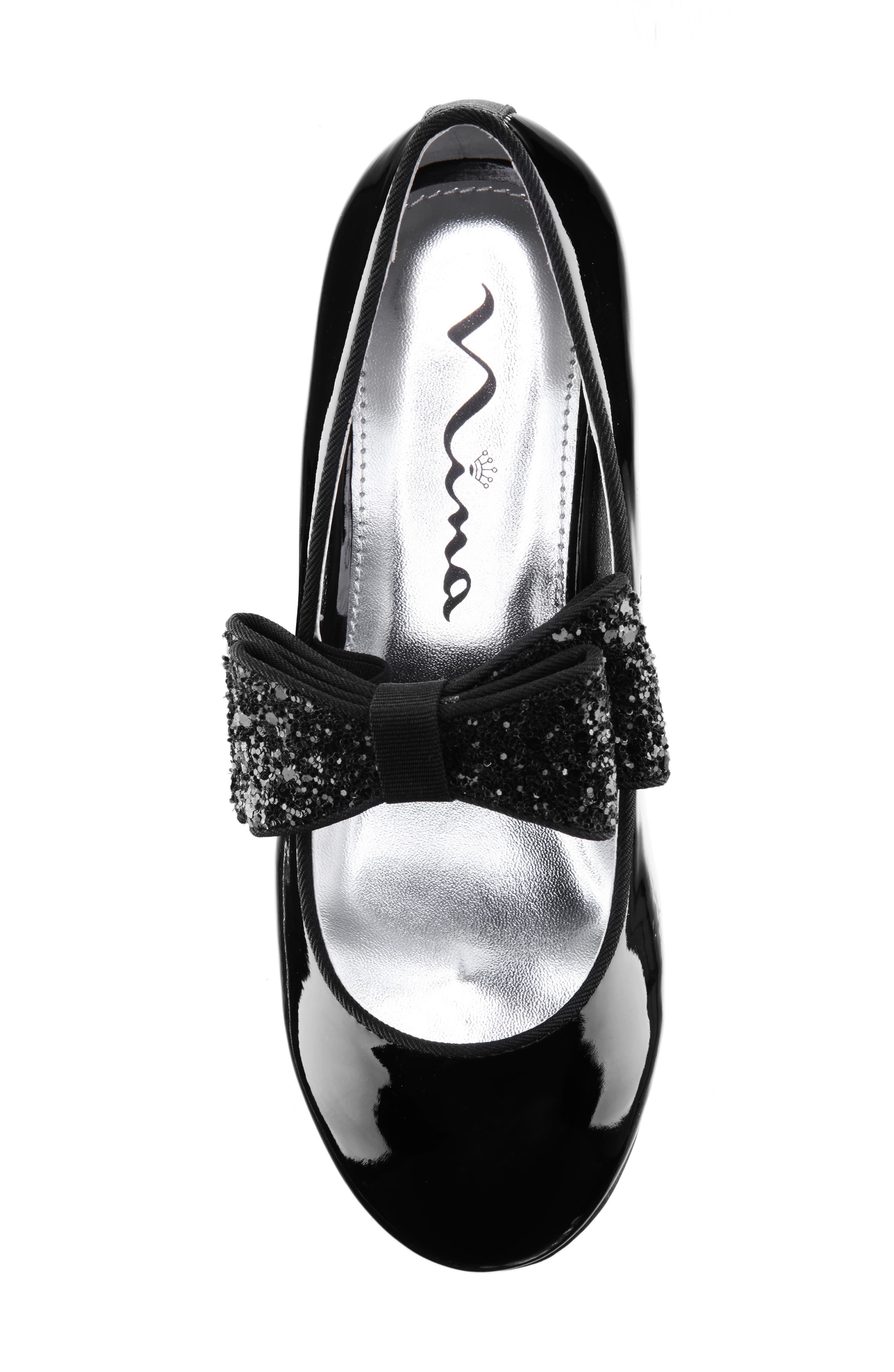 Nina Zondra Glitter Bow Flat, Alternate, color, 