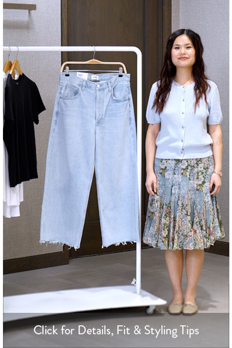 Ayla Raw Hem Crop Wide Leg Jeans video