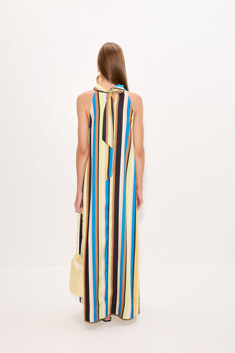 Mona Twill Dress, Alternate, color, Ocean Stripe