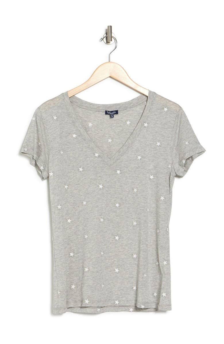 Splendid Embroidered Star Print T-Shirt, Alternate, color,