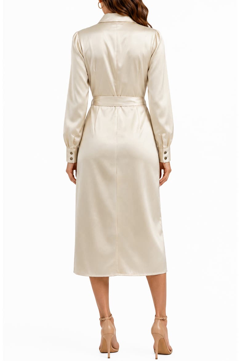 Milania Tie Waist Shirtdress, Alternate, color, IVORY