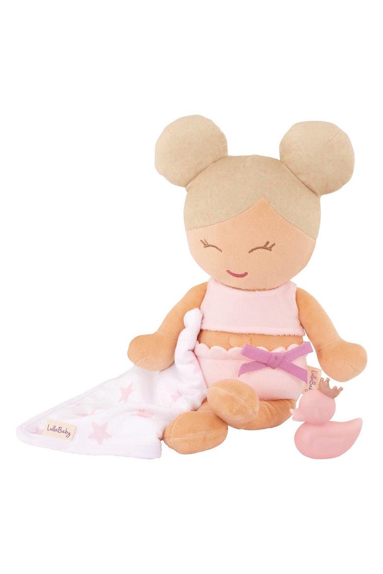 14" Plush Water Play Baby Doll & Bathtub Set - Caucasian, Alternate, color, Multicolored