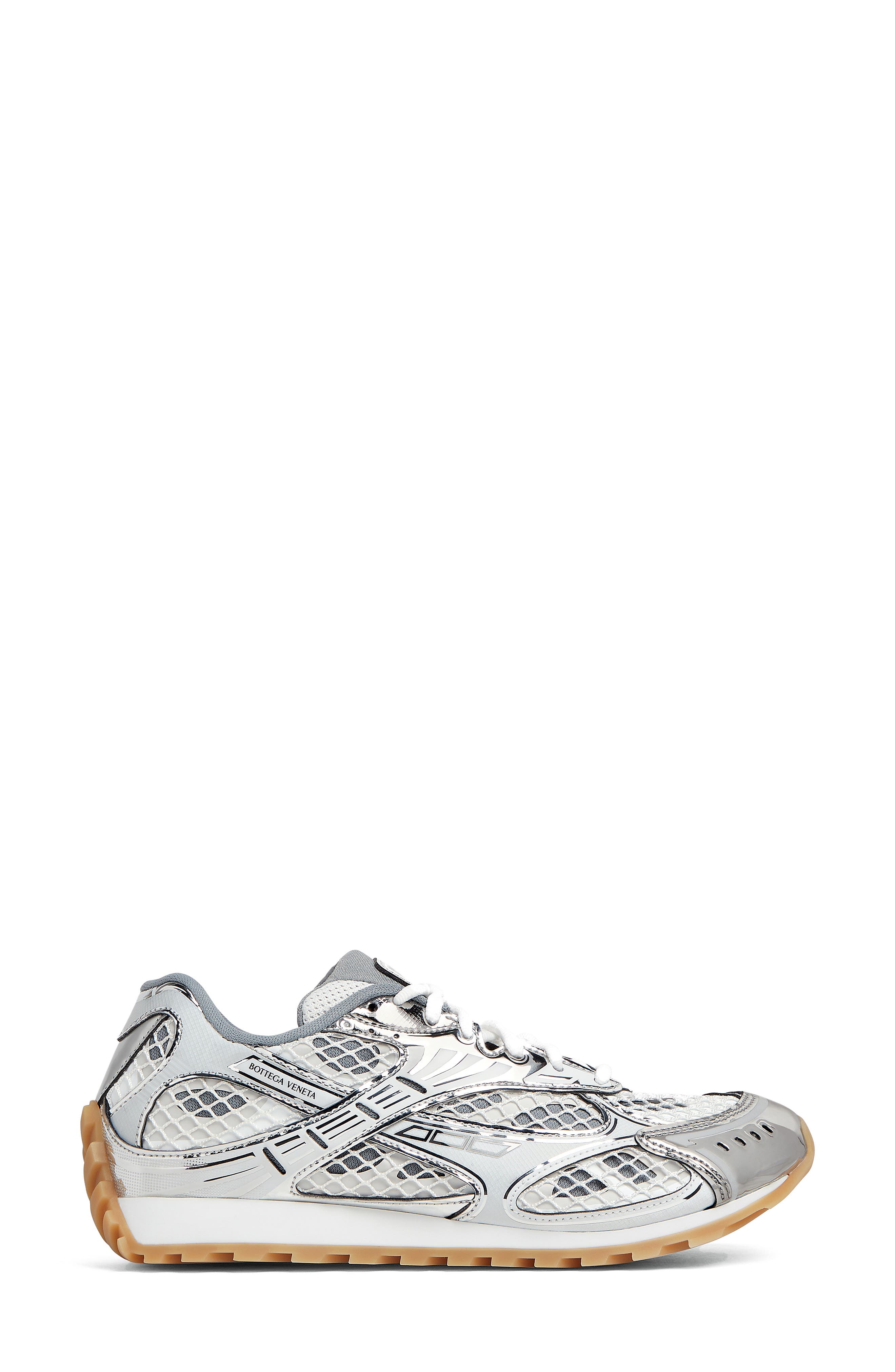 Bottega Veneta Orbit Low Top Sneaker, Main, color, Silver-White
