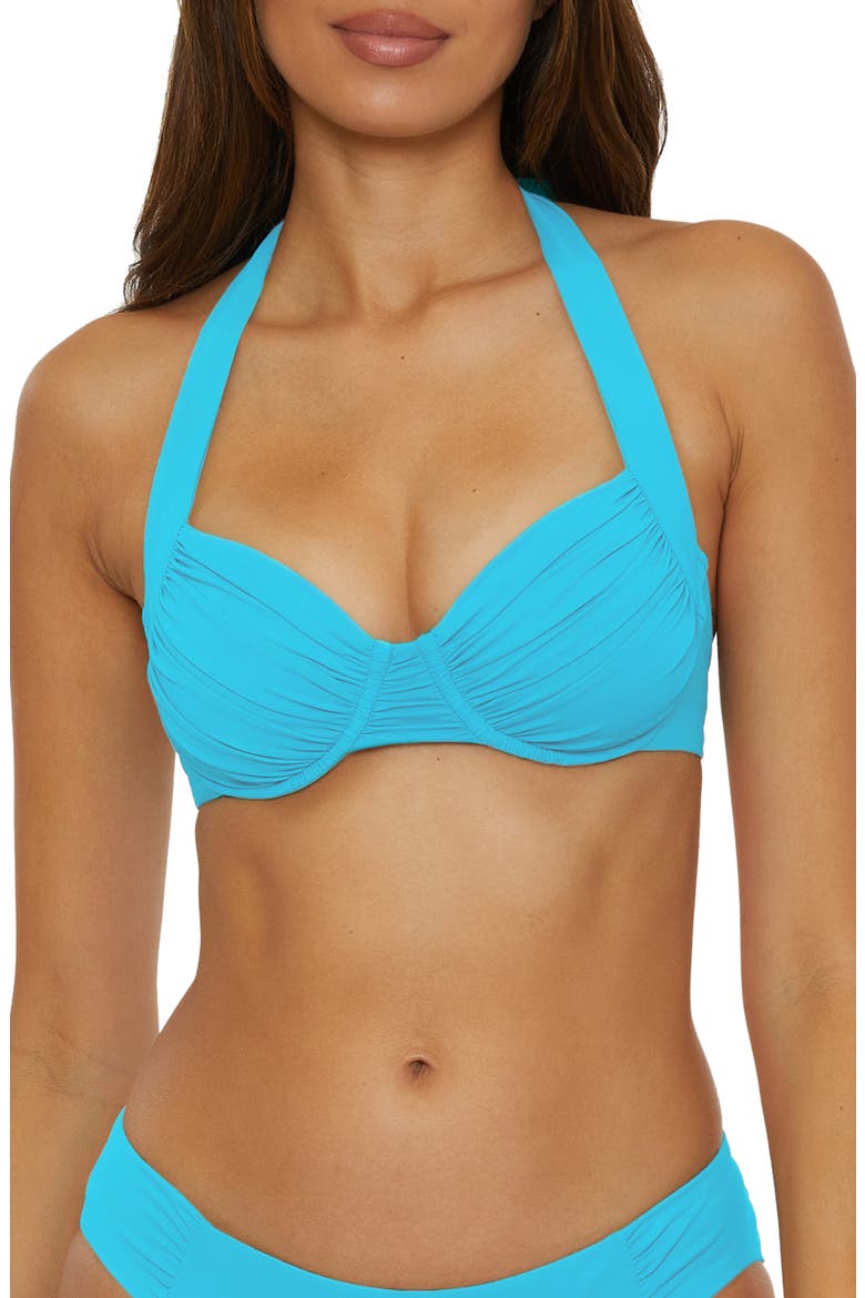 Color Code Underwire Bikini Top, Alternate, color, COBALT