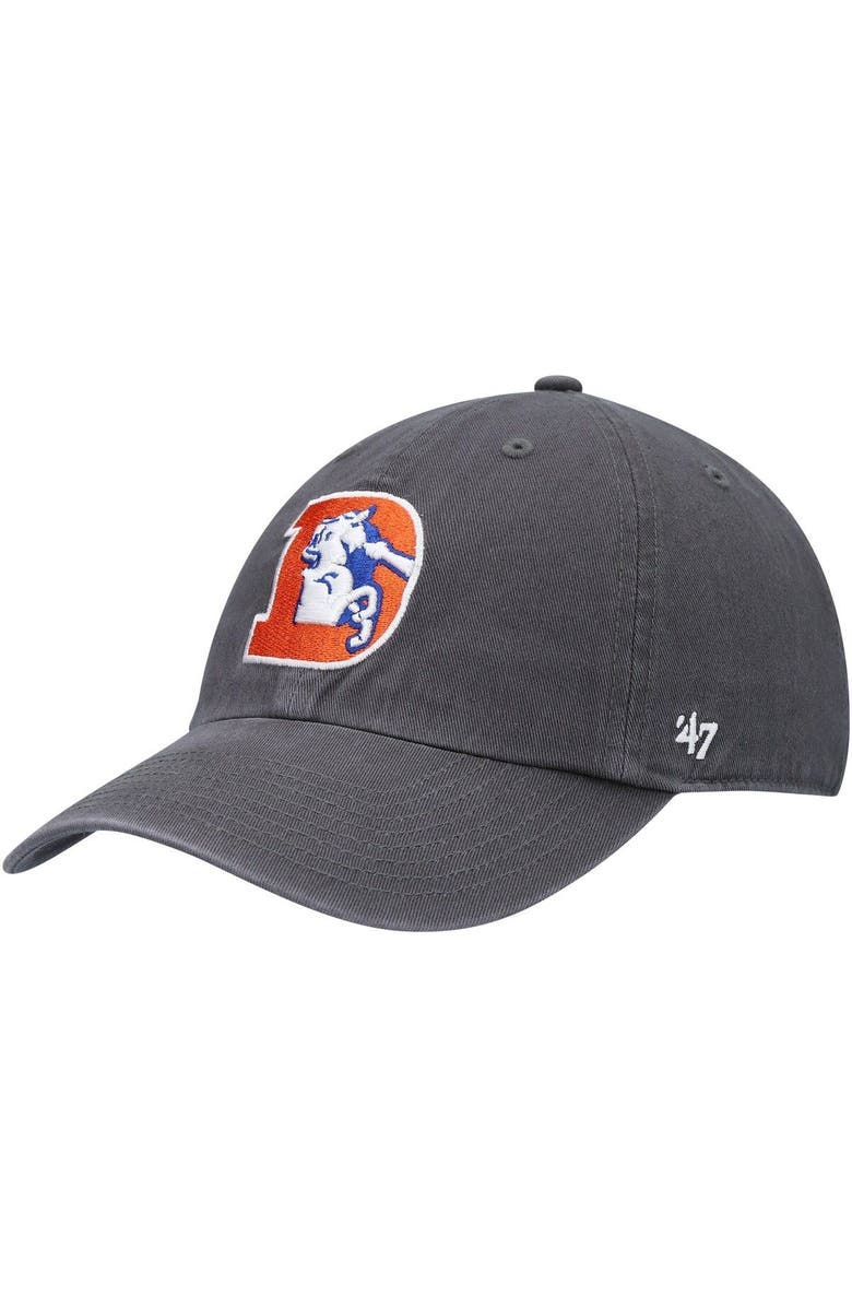 '47 Men's '47 Charcoal Denver Broncos Clean Up Legacy Adjustable Hat, Main, color, Charcoal