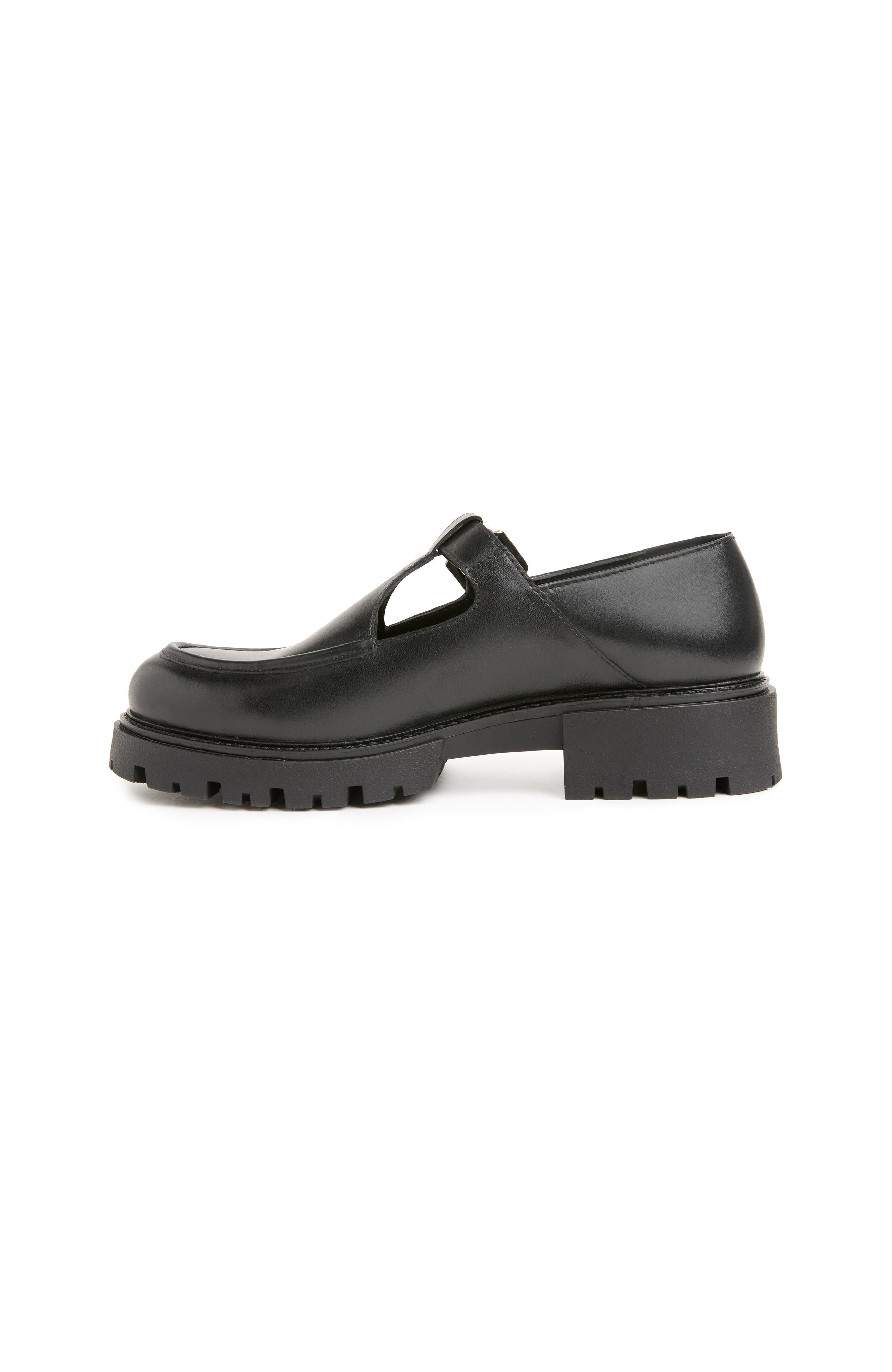 Chunky T Bar Loafer, Alternate, color, Black