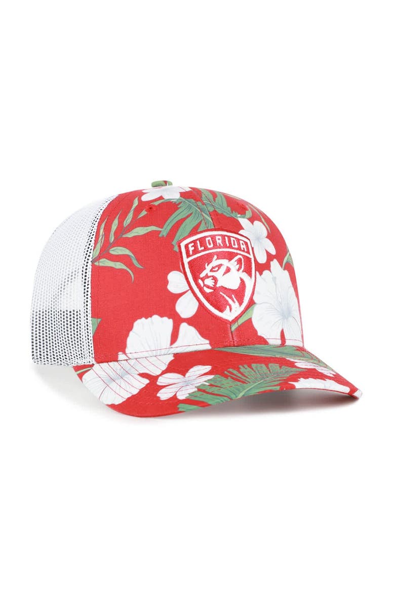 '47 Men's '47 Red/White Florida Panthers Beach Side Adjustable Trucker Hat, Alternate, color, Red
