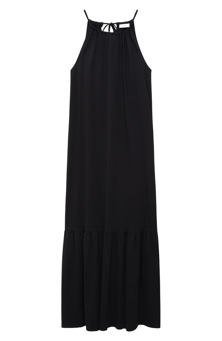 MANGO Tiered Ruffle Cotton Maxi Dress, Alternate, color, 