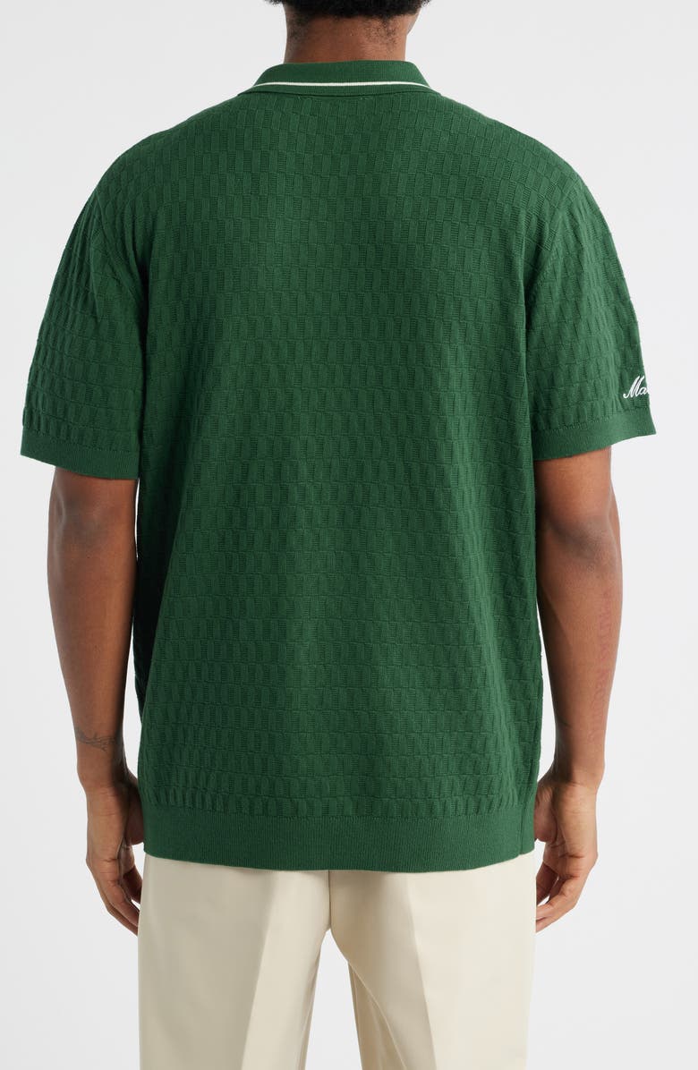 Malbon Golf Crest Embroidered Polo, Alternate, color, Myrtle