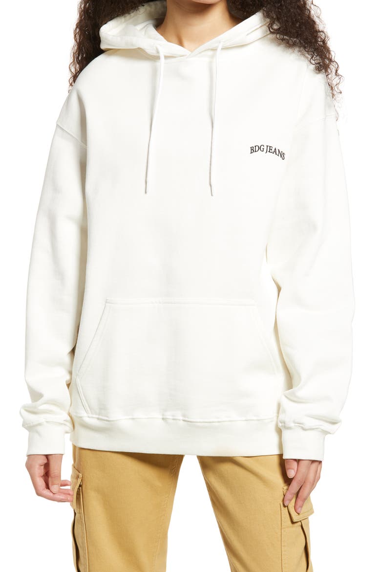 Longline Hoodie, Main, color, ECRU