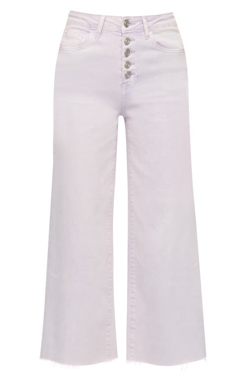 Bayeas High Waist Raw Hem Ankle Wide Leg Jeans