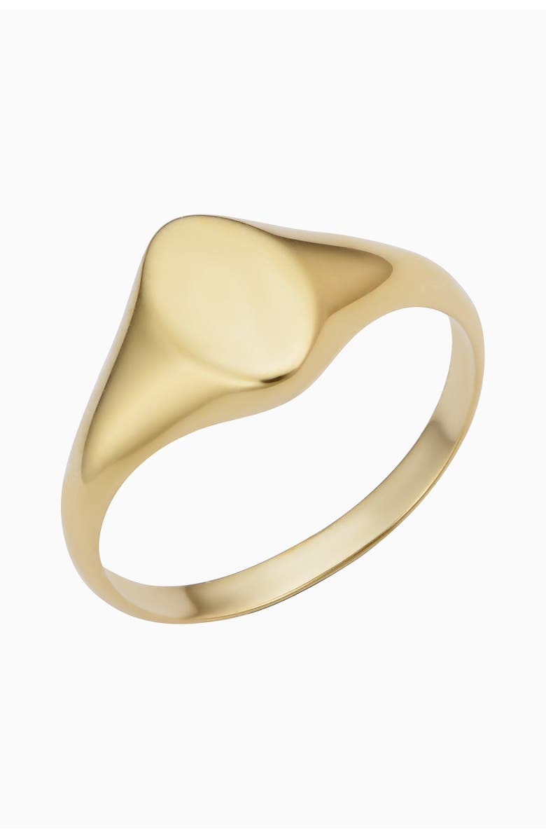 Oradina 14K Yellow Gold Florence Oval Signet Ring, Main, color, Yellow Gold