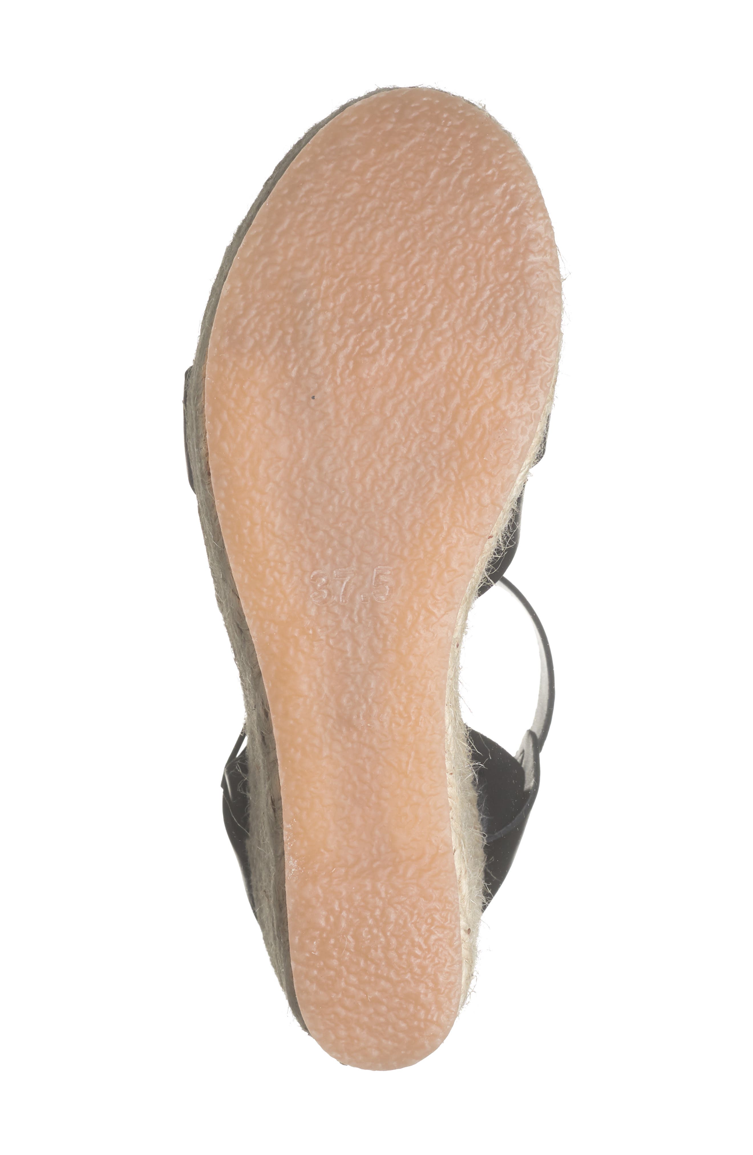 Bruno Magli Estra Espadrille Platform Wedge Sandal, Alternate, color, Black