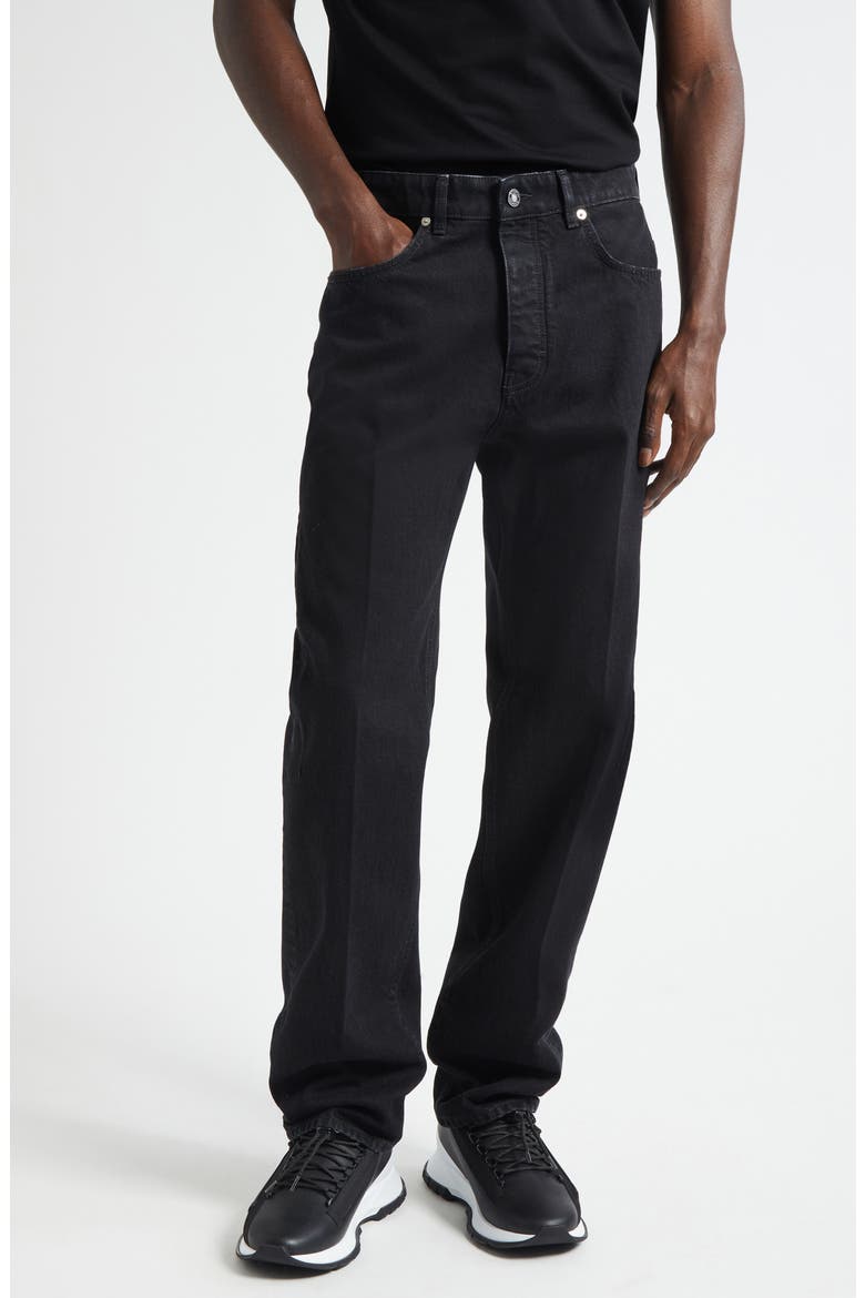 Straight Leg Jeans, Main, color, BLACK