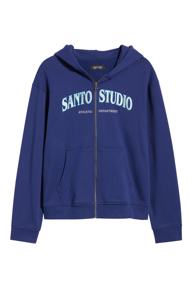 Athletic Dept Zip Hoodie, Alternate, color, NAVY
