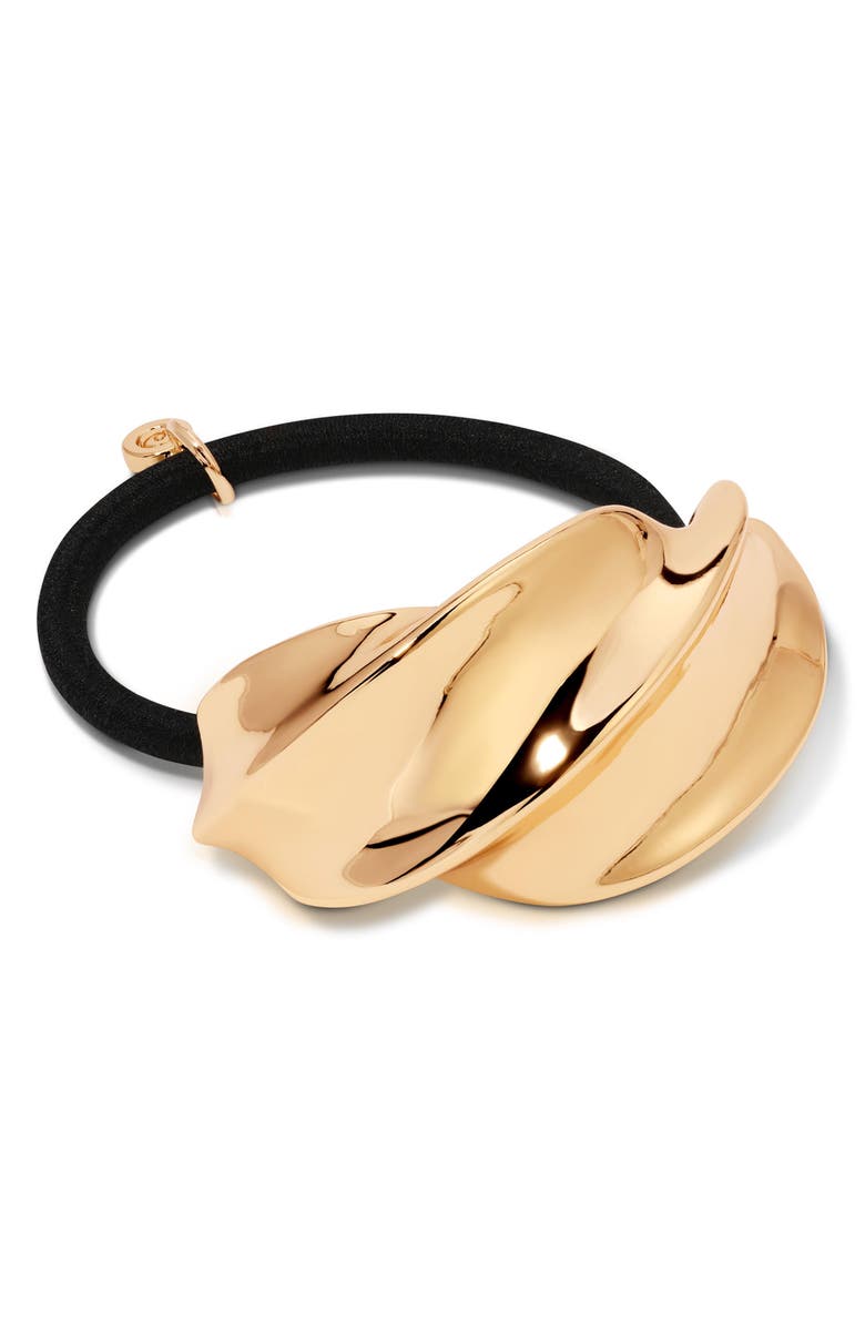 Ettika Golden Twist Hair Tie, Main, color, Gold