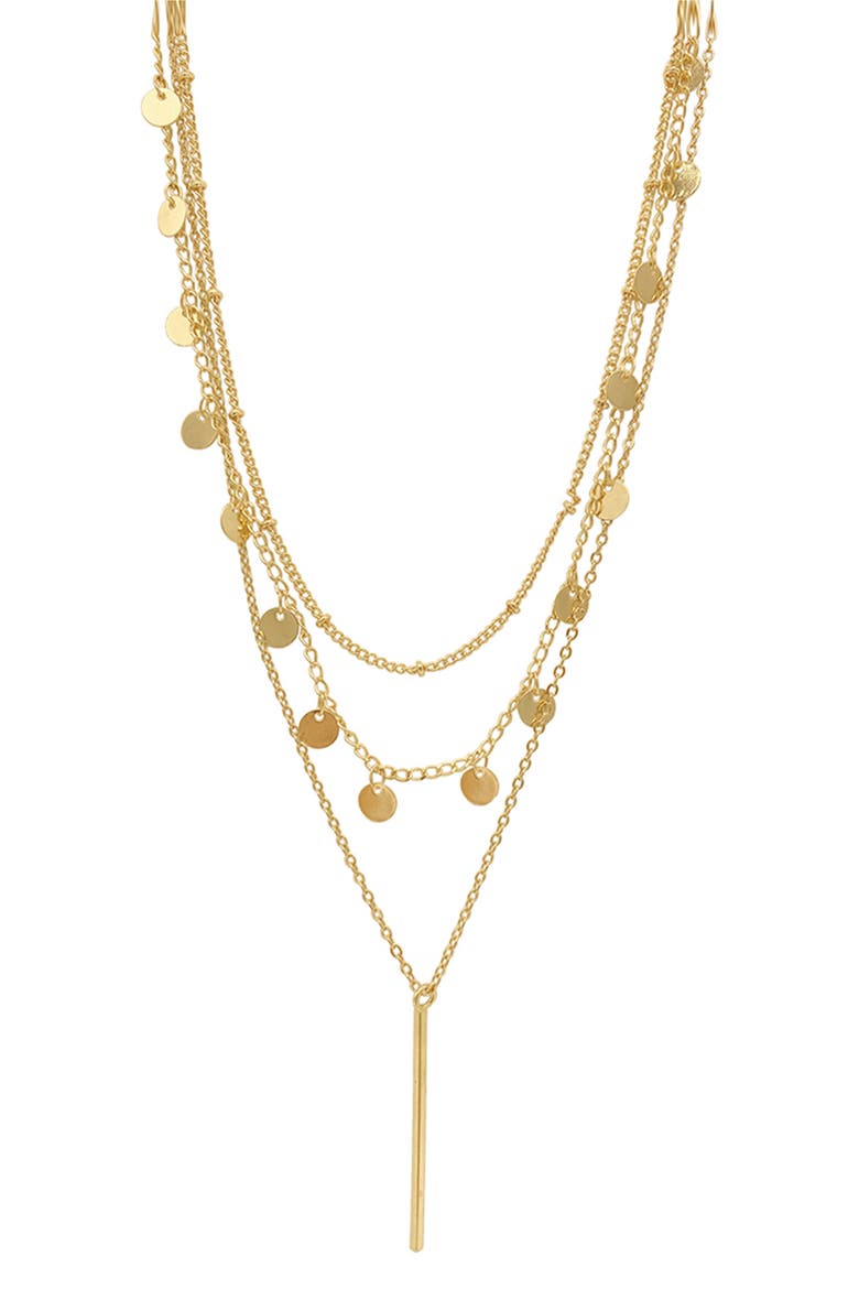 Set of 3 Water Resistant Chain Necklaces, Main, color, YELLOW