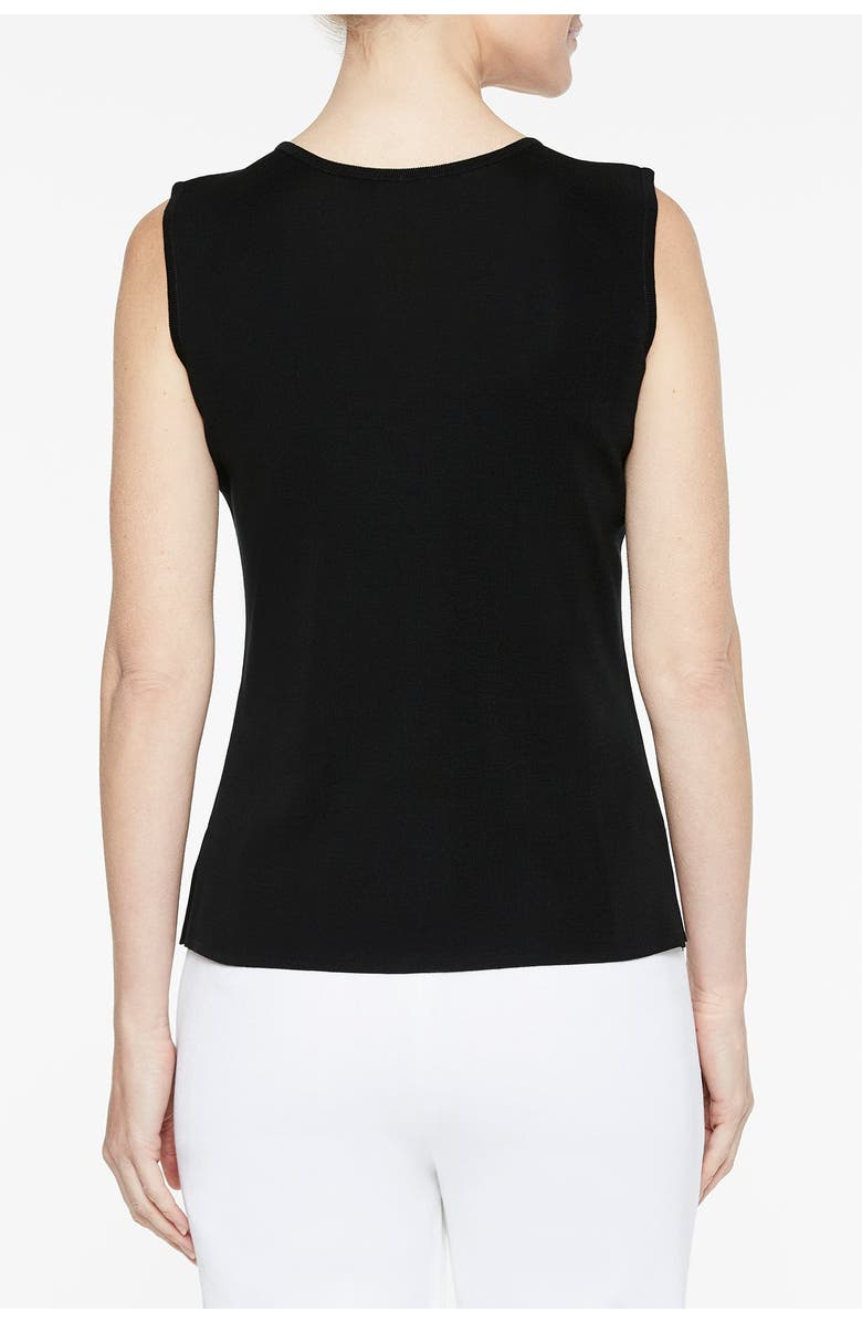 Ming Wang Mid-Length Scoop Neck Knit Tank, Alternate, color, Black