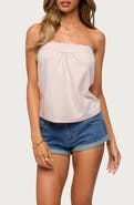 EDIKTED Kittey Lace Trim Strapless Top