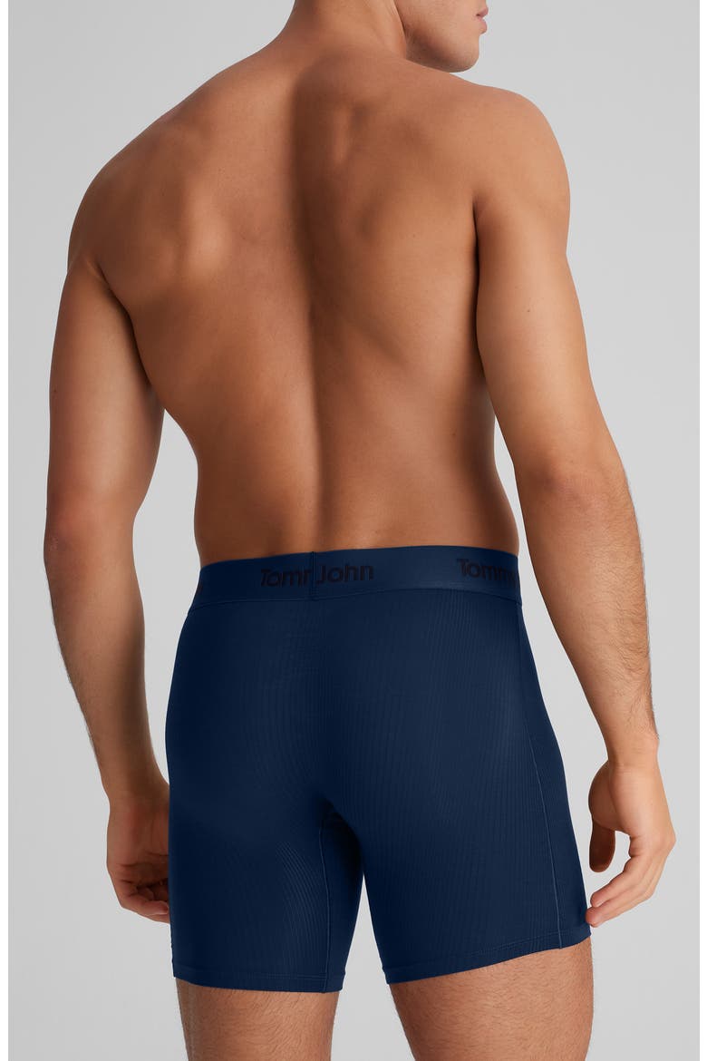 Second Skin Luxe Rib 6-Inch Boxer Briefs, Alternate, color, DRESS BLUES