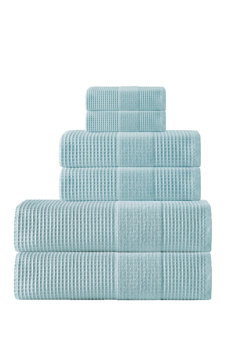 ENCHANTE HOME Ria Turkish Cotton 6-Piece Towel Set - Aqua, Main, color, 