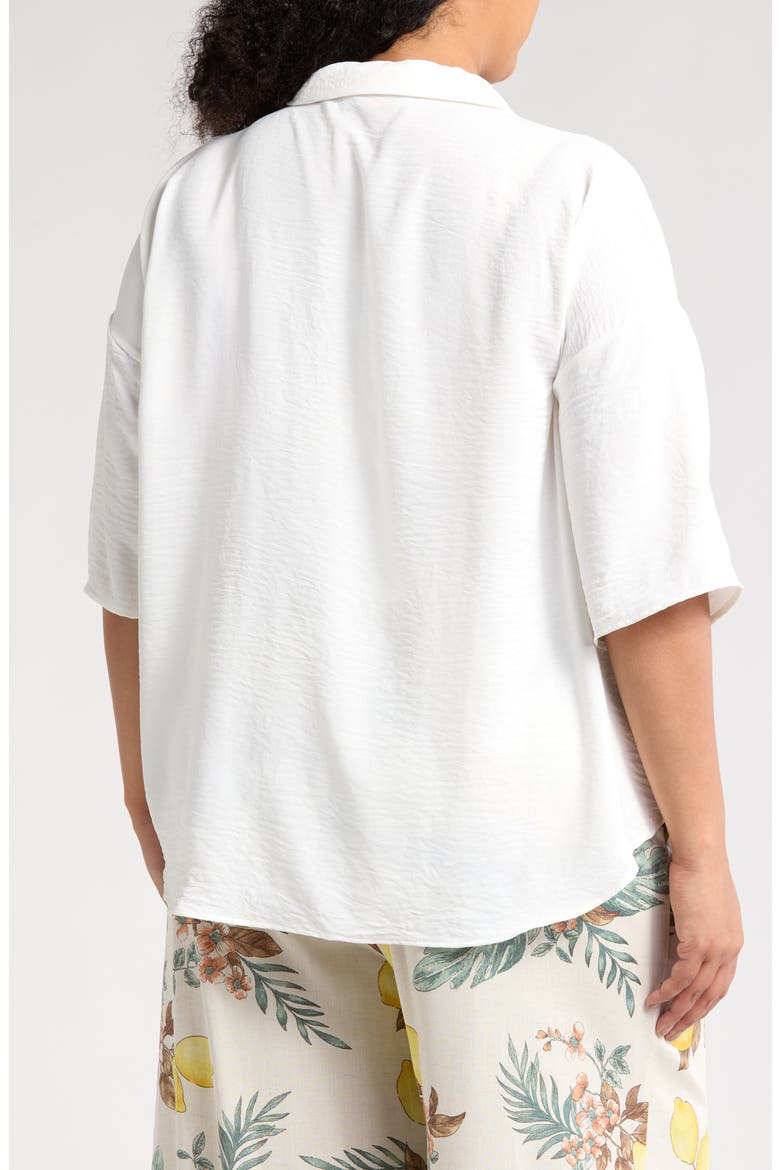 Oversize Elbow Length Sleeve Top, Alternate, color, WHITE
