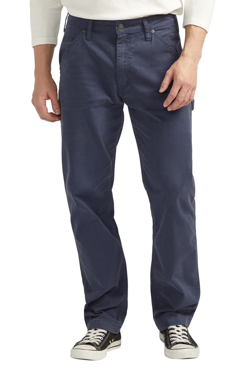 Silver Jeans Co. Relaxed Fit Twill Painter Pants, Main, color, Ink Blue