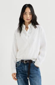 Brunello Cucinelli Linen and cotton Diamond yarn sweater