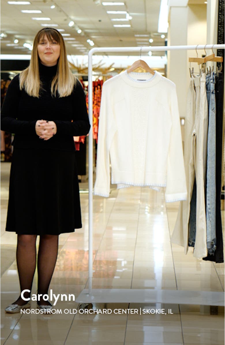 Whipstitch Trim Cable Sweater, sales video thumbnail