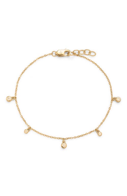 Made By Mary Poppy Cubic Zirconia Bracelet In Gold