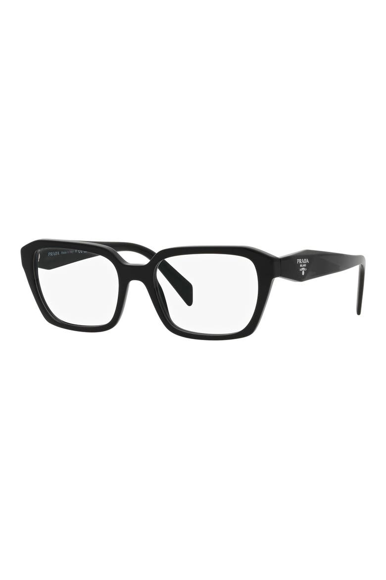 54mm Rectangular Optical Glasses, Alternate, color, BLACK