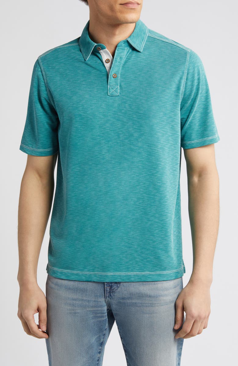 Johnston & Murphy Slub Jersey Polo, Main, color, 