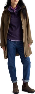 Seasalt Cornwall Coverack Waterproof Organic Cotton Raincoat with Removable Hood