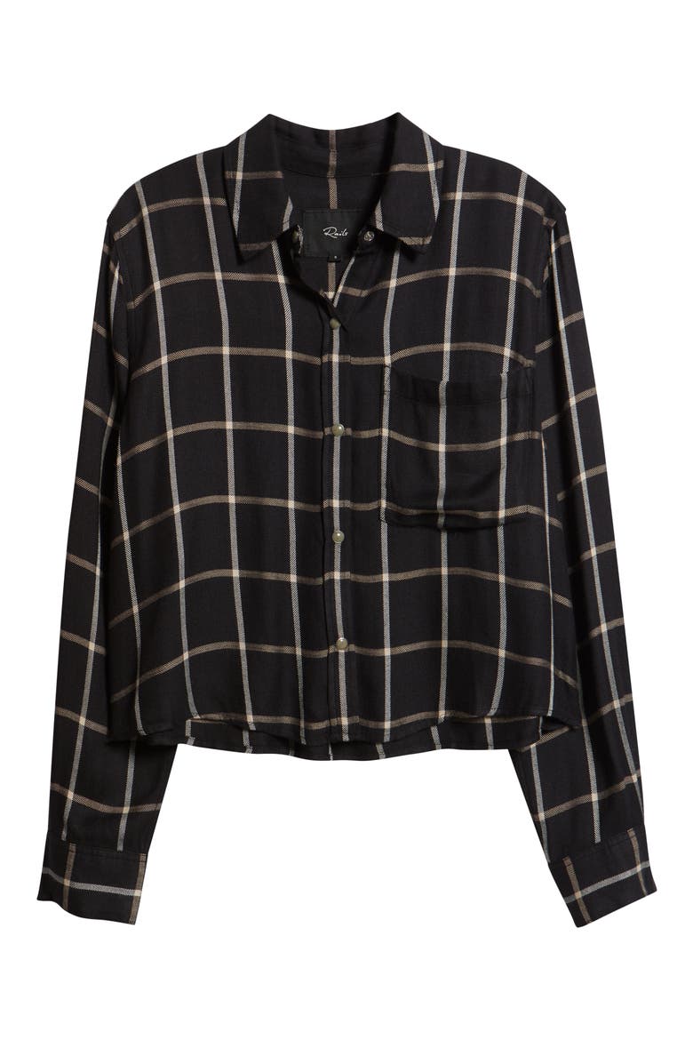 Malin Windowpane Plaid Snap-Up Shirt, Alternate, color, ONYX SAND BIRCH