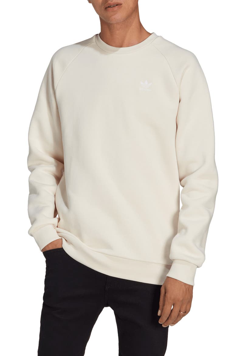 Essentials Crewneck Sweatshirt, Main, color, WONDER WHITE