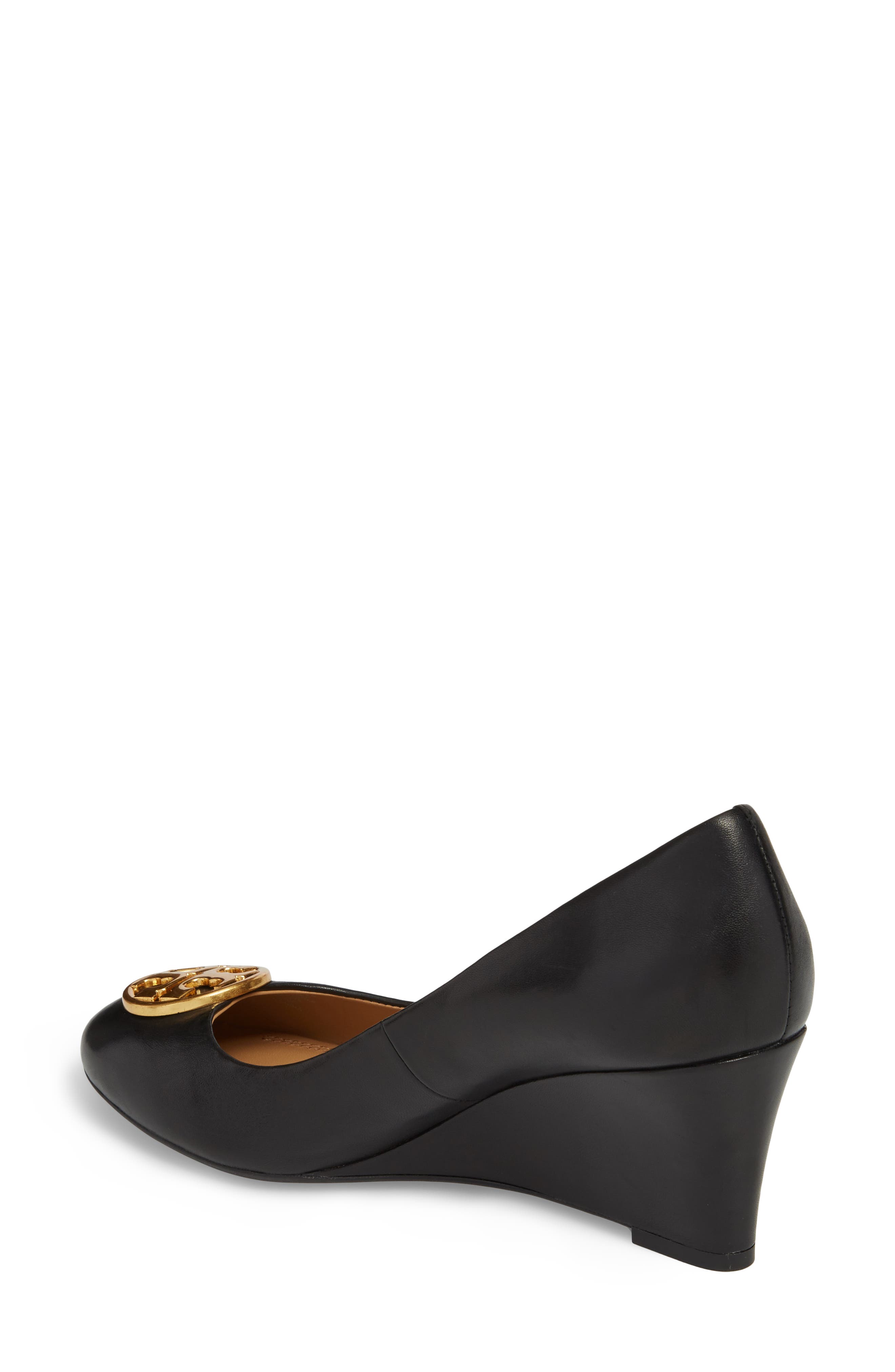 Chelsea Logo Medallion Wedge, Alternate, color, PERFECT BLACK